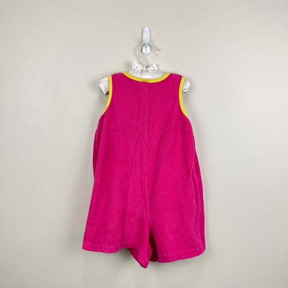 Vintage OshKosh B'gosh Pink Terry Butterfly Romper 6 USA - Picture 5 of 6